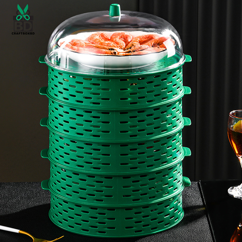 Hollow vegetable cover Dining Table Food Cover kitchen shelf 5 layer food dust cover anti-insect and anti-fly leftovers storage artifact - Image 5