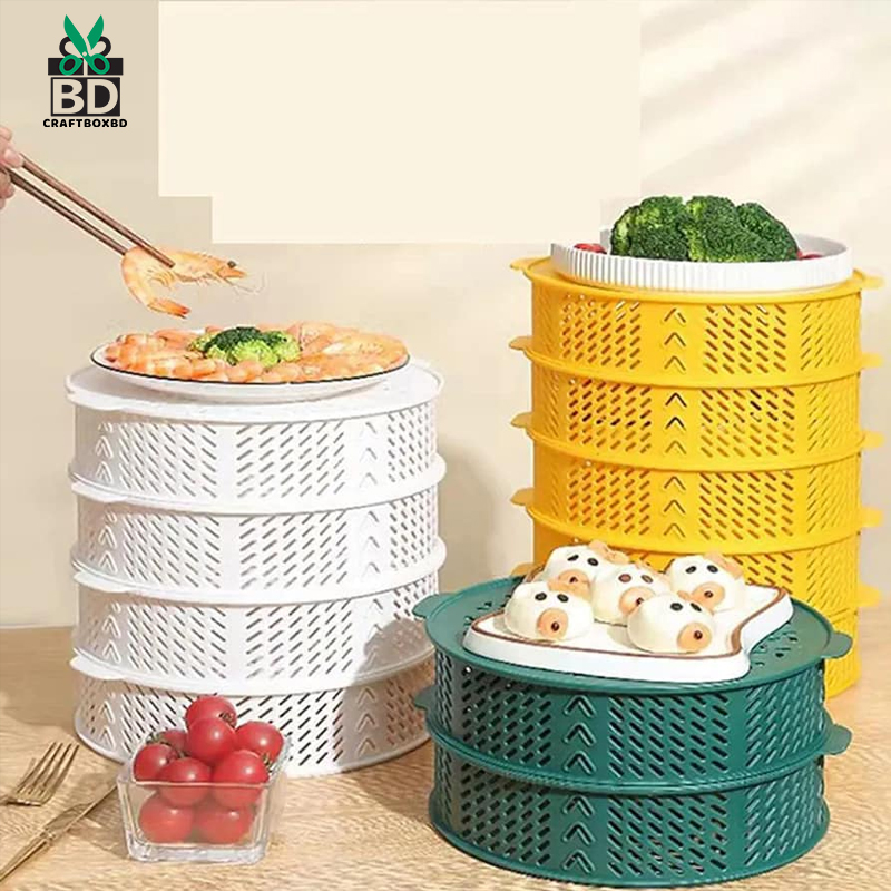 Hollow vegetable cover Dining Table Food Cover kitchen shelf 5 layer food dust cover anti-insect and anti-fly leftovers storage artifact - Image 4