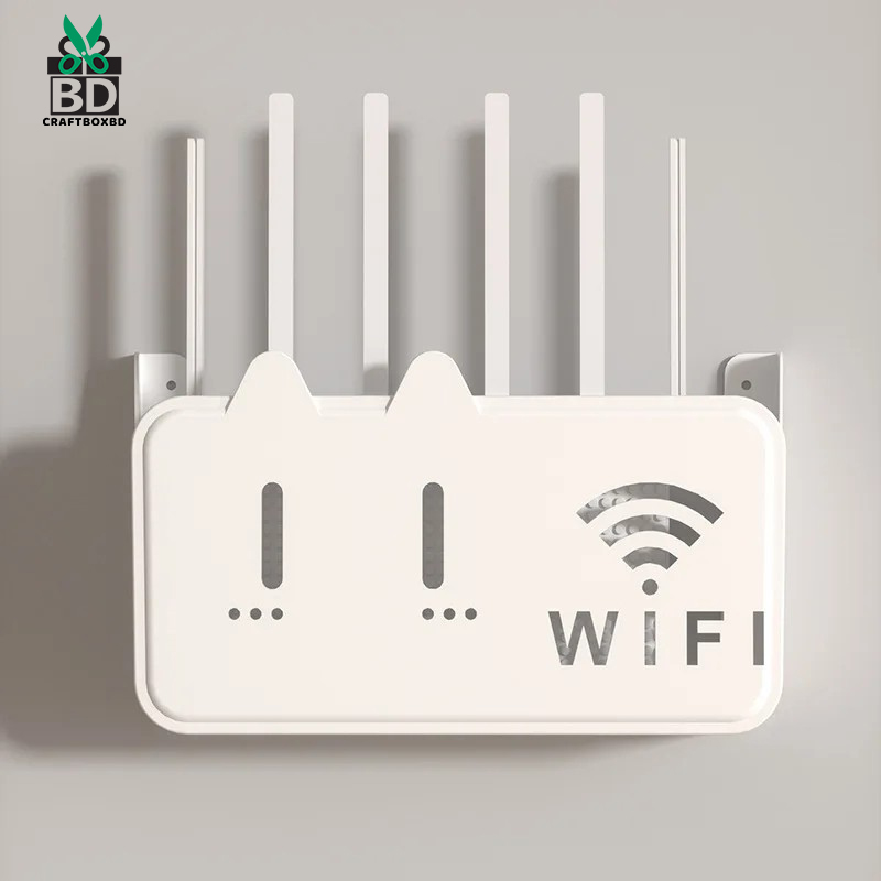 Smart Self Adhesive WiFi Router Cover Box – No Drill, Dustproof, 5 Years Warranty